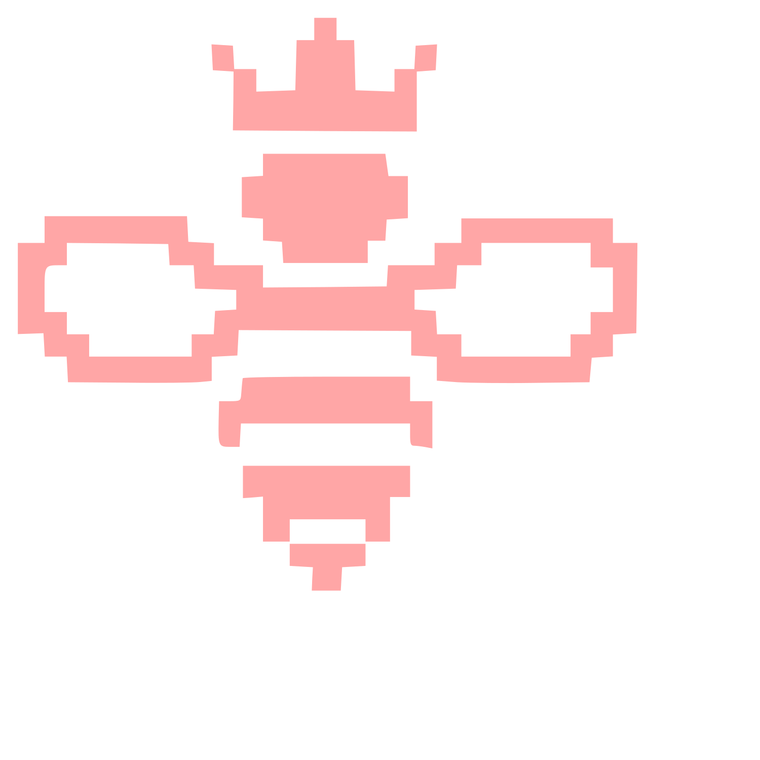Pixel Queen Bee Logo #ffa6a6