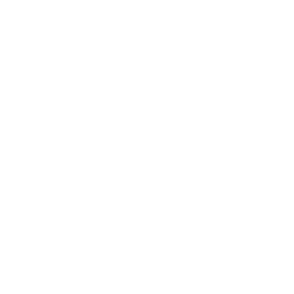 Pixel Queen Bee Logo #ffffff