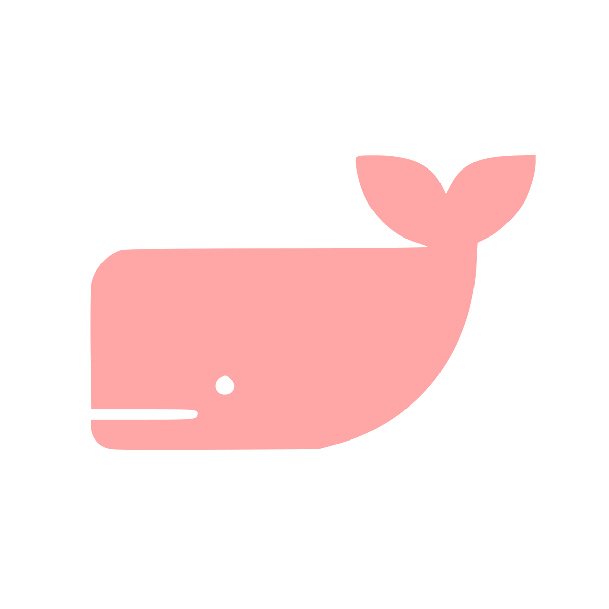 Sperm Whale Solid Logo #ffa6a6
