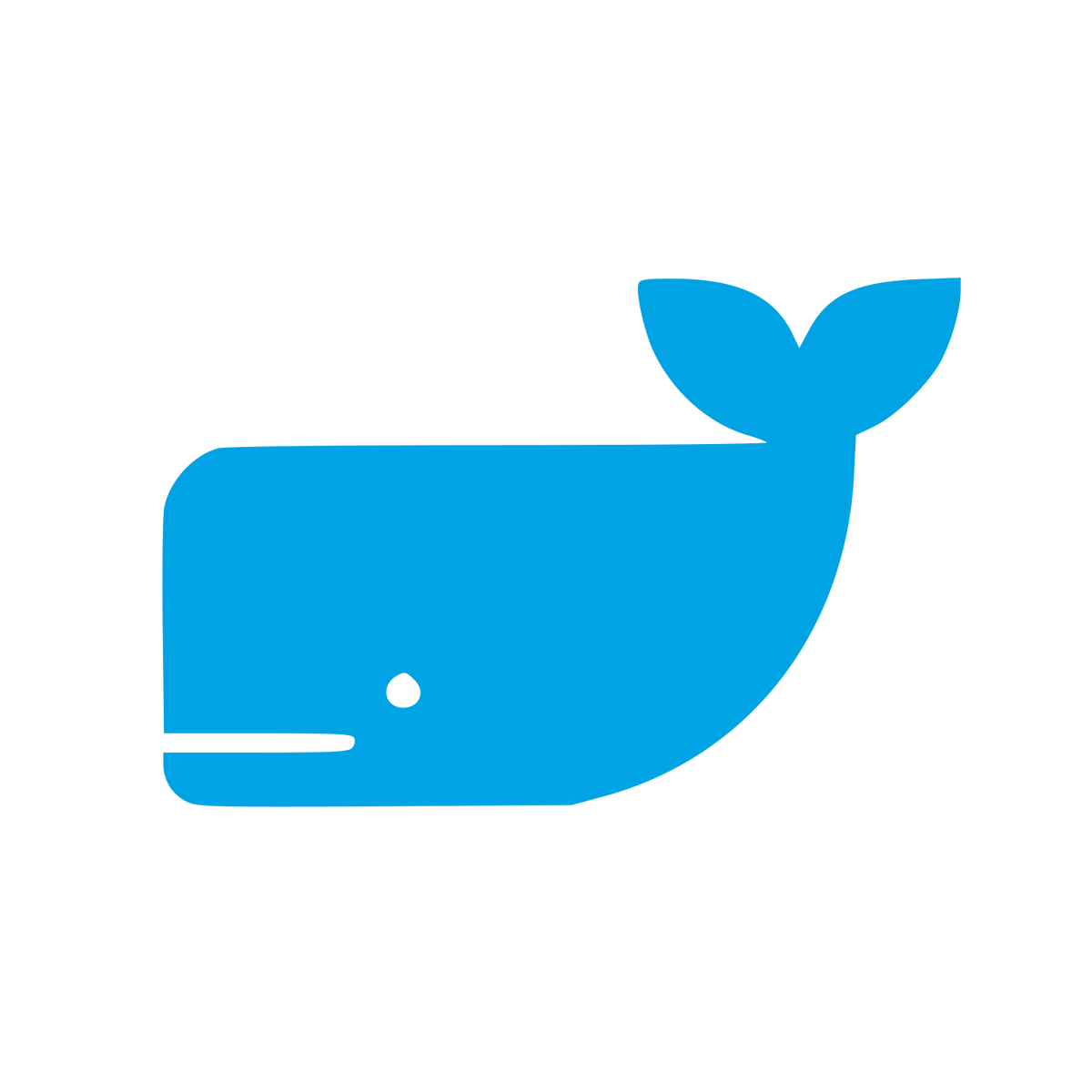 Sperm Whale Solid Logo #00a3e4