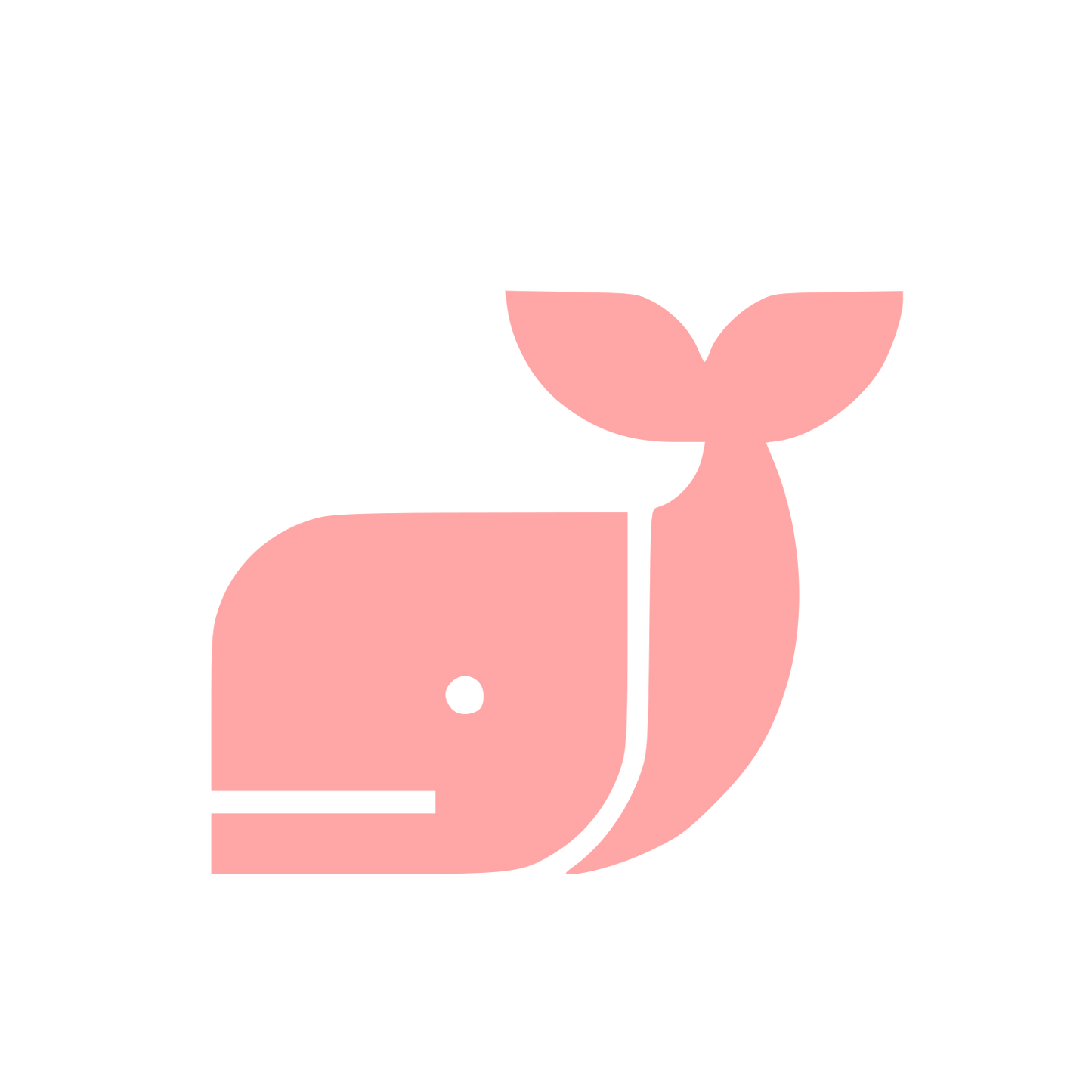 Swiss Style Whale Logo #ffa6a6