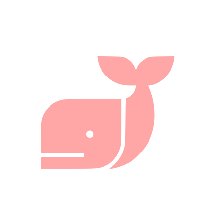 Swiss Style Whale Logo #ffa6a6