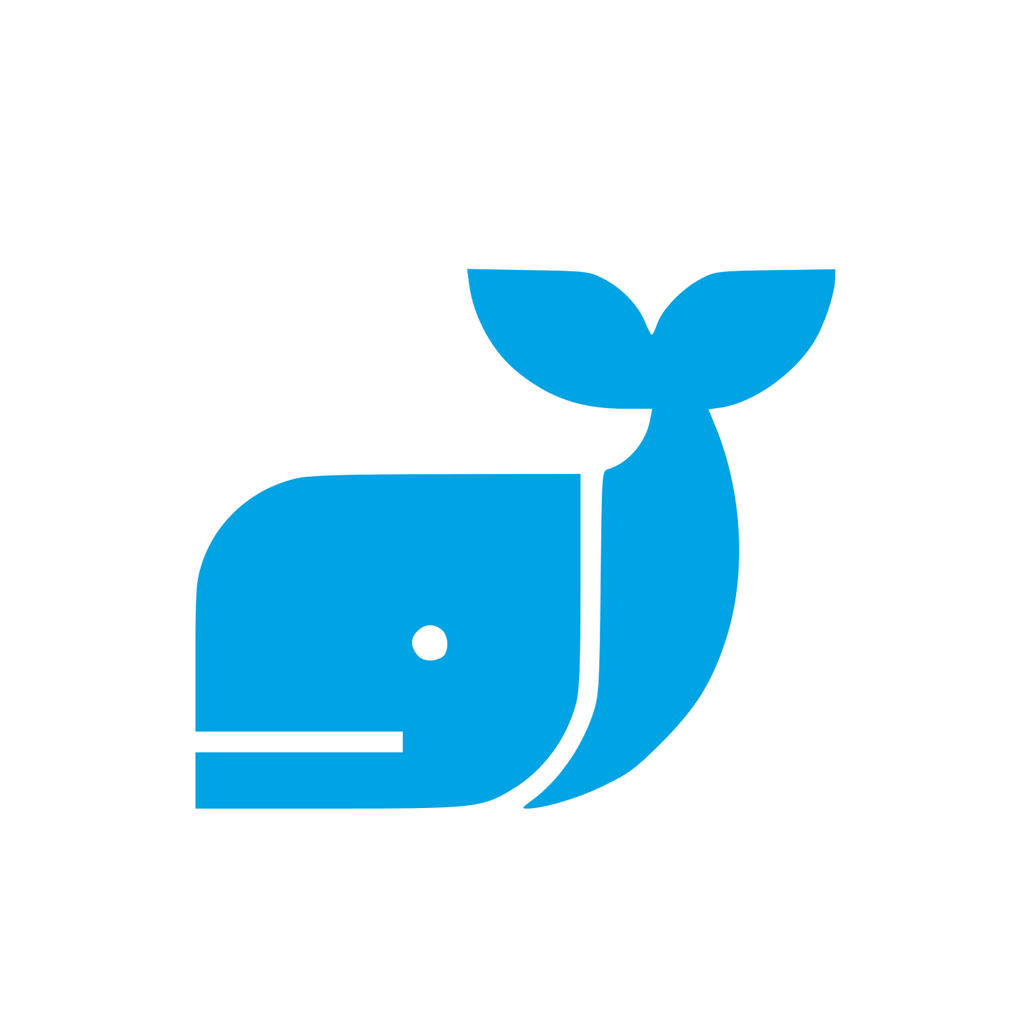 Swiss Style Whale Logo #00a3e4