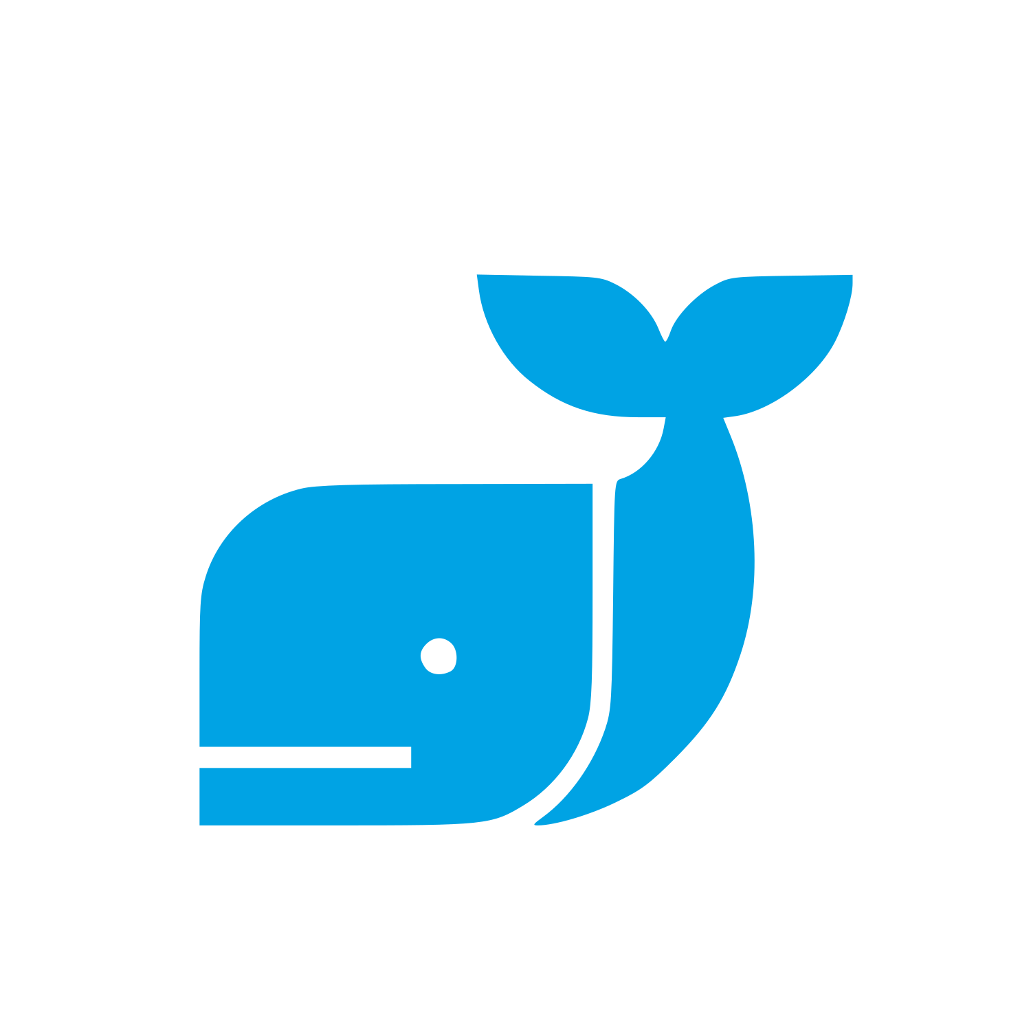 Swiss Style Whale Logo #00a3e4
