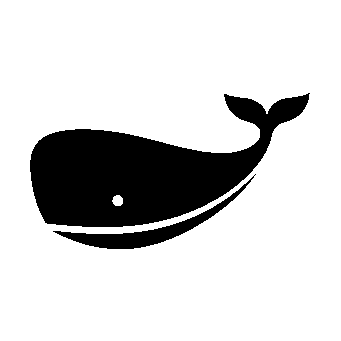 Sperm Whale Silhouette Logo