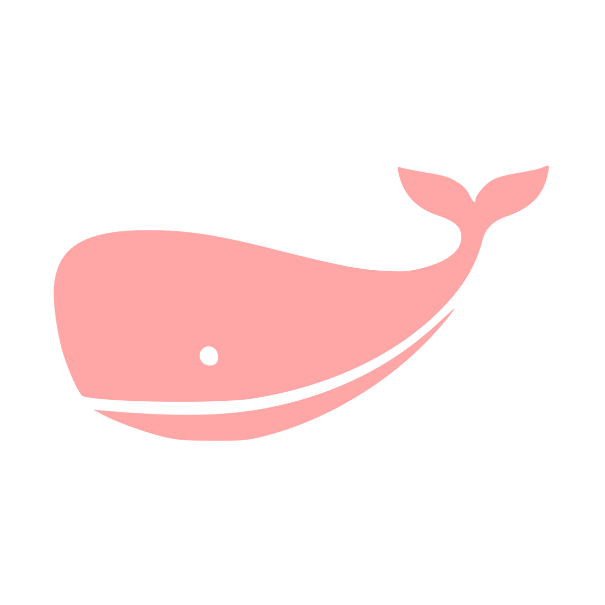 Sperm Whale Silhouette Logo #ffa6a6