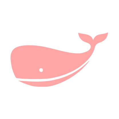Sperm Whale Silhouette Logo #ffa6a6