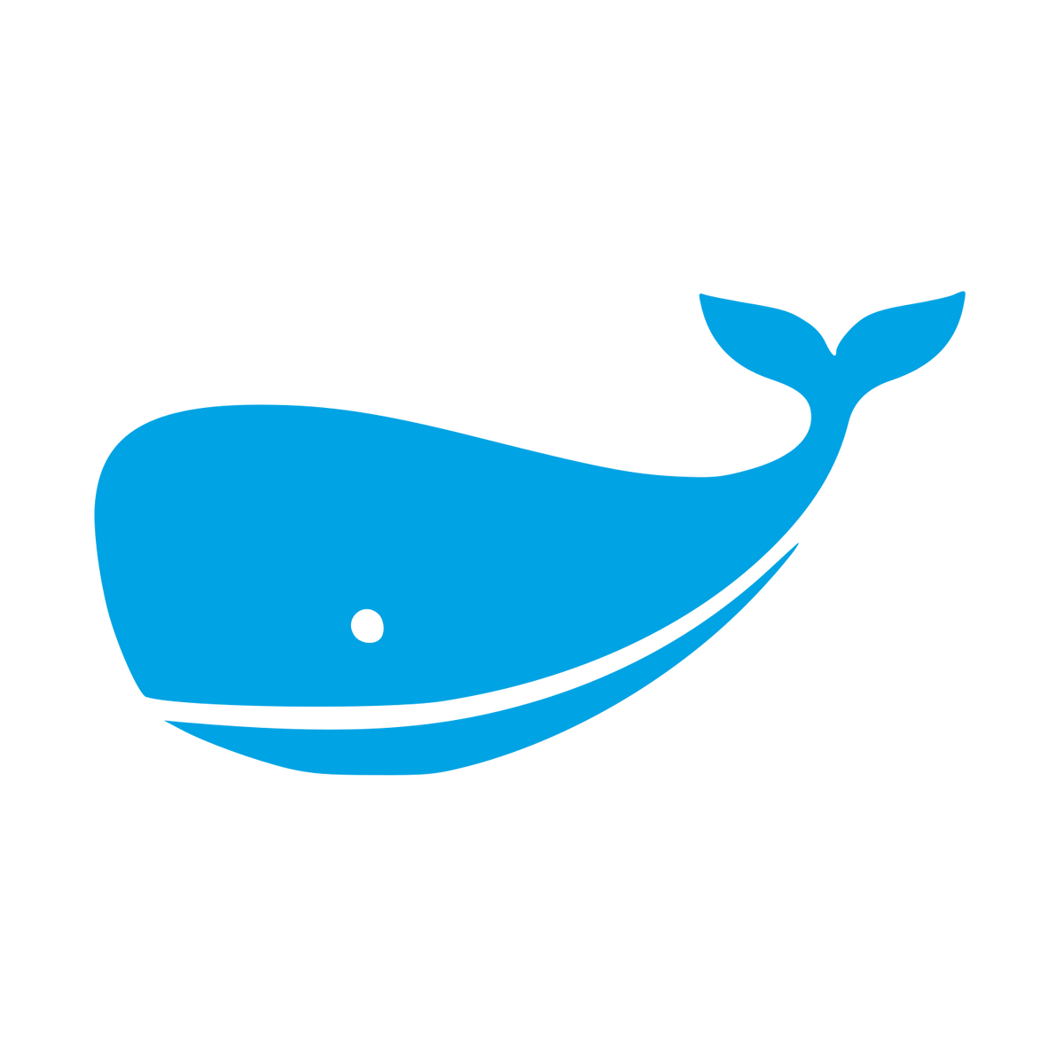 Sperm Whale Silhouette Logo #00a3e4