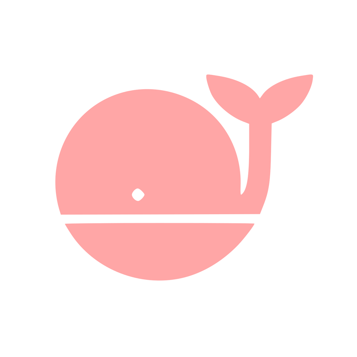 Solid Whale Logo #ffa6a6
