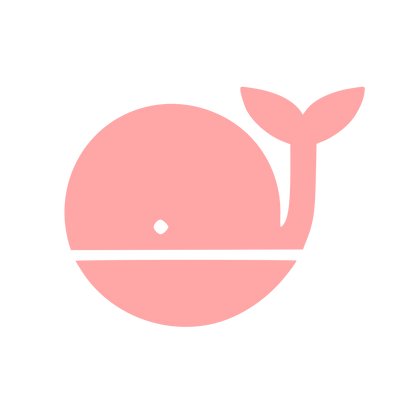 Solid Whale Logo #ffa6a6