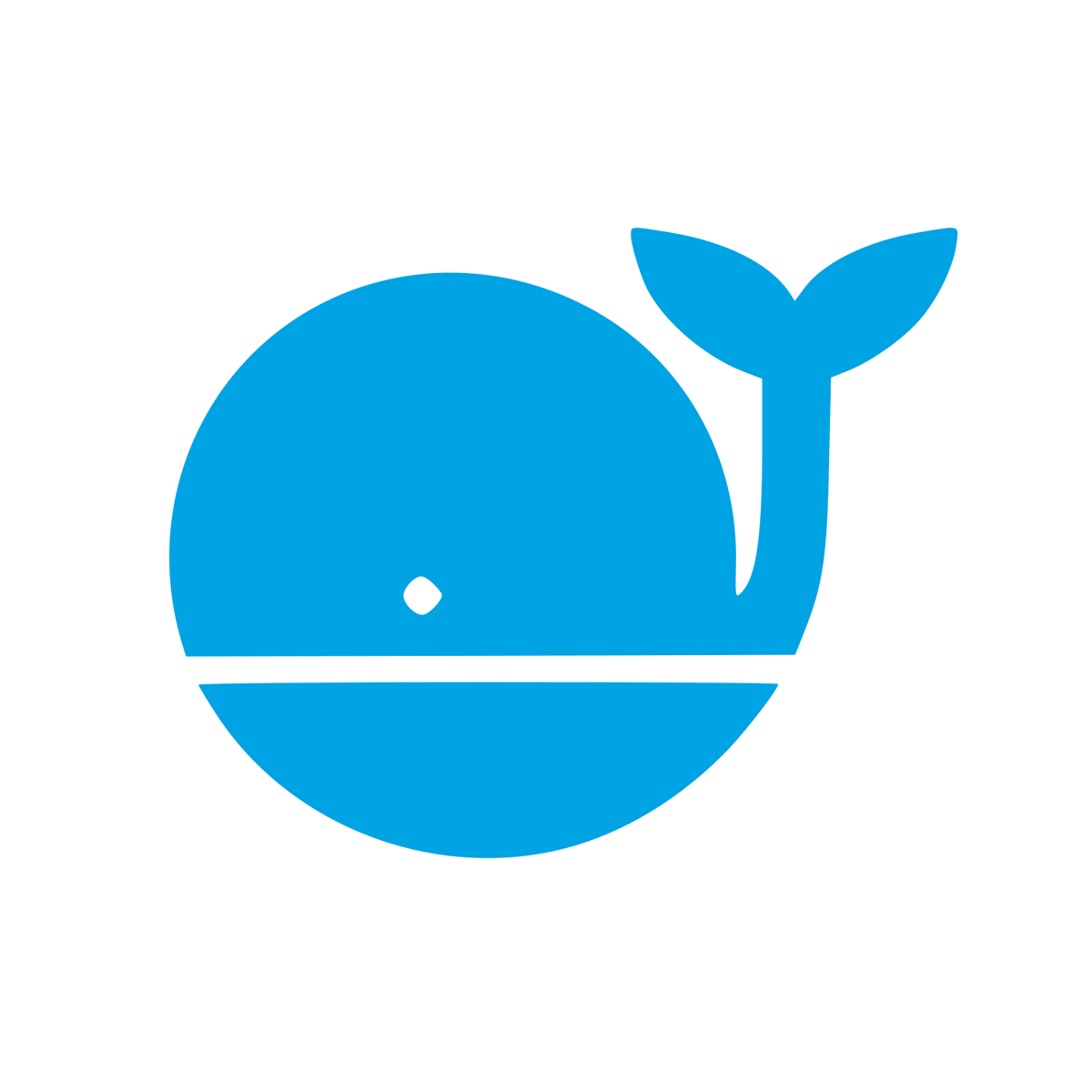 Solid Whale Logo #00a3e4