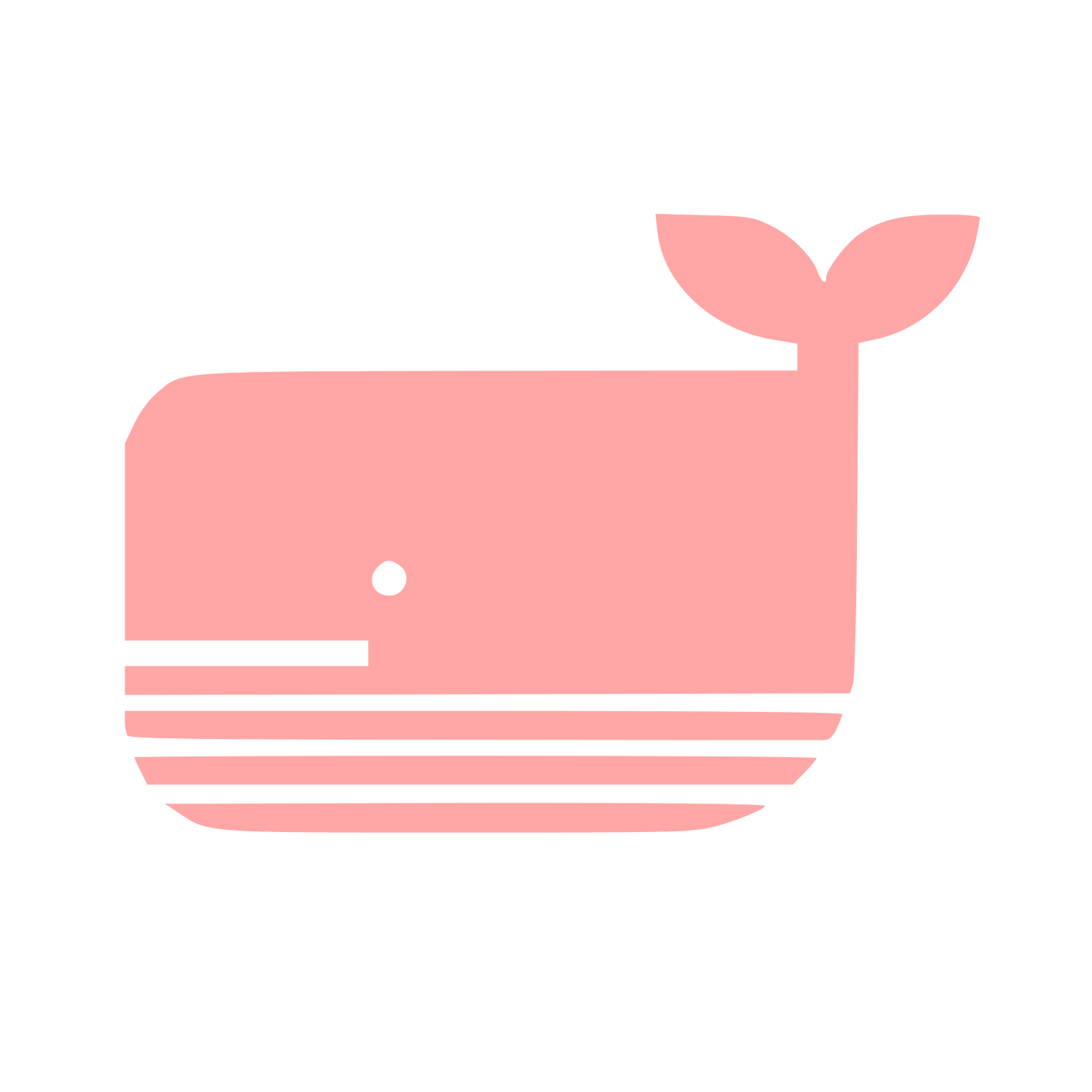 Swiss Style Whale Logo #ffa6a6