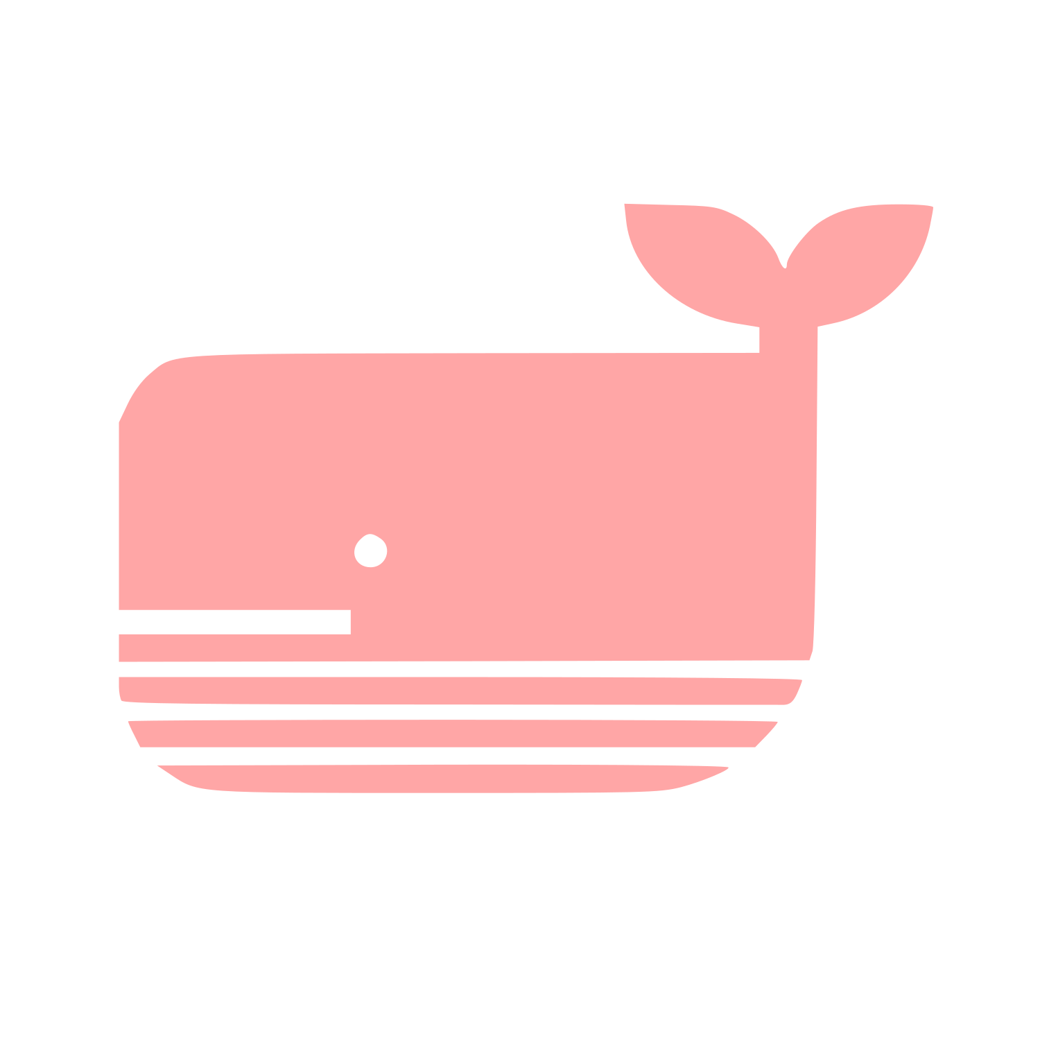Swiss Style Whale Logo #ffa6a6