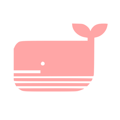 Swiss Style Whale Logo #ffa6a6