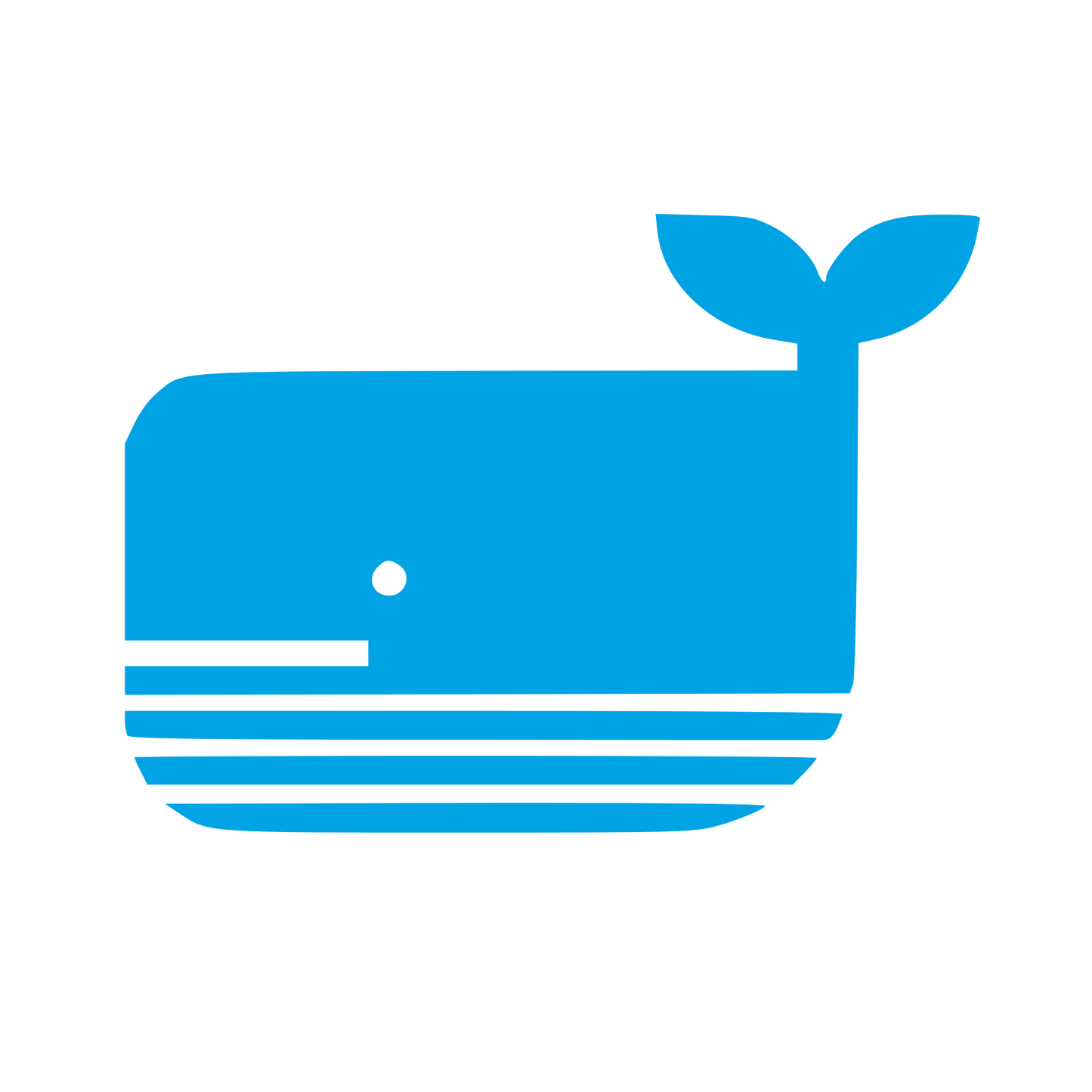 Swiss Style Whale Logo #00a3e4