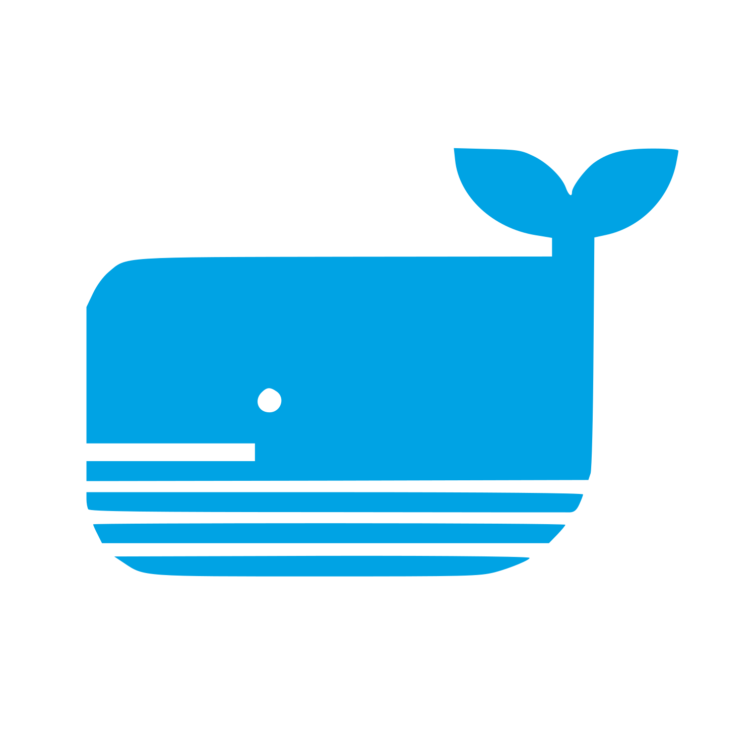 Swiss Style Whale Logo #00a3e4