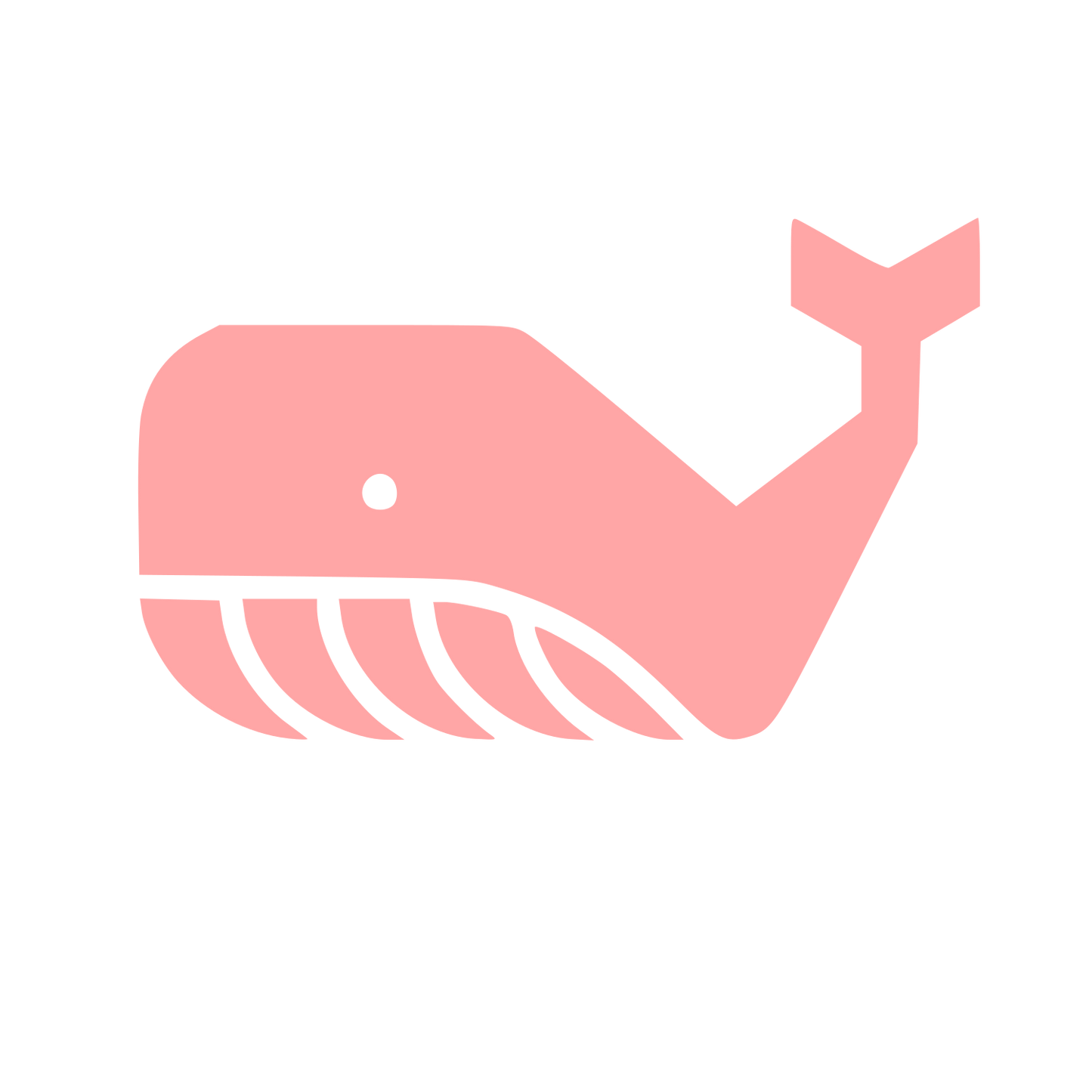 Swiss Style Whale Logo #ffa6a6