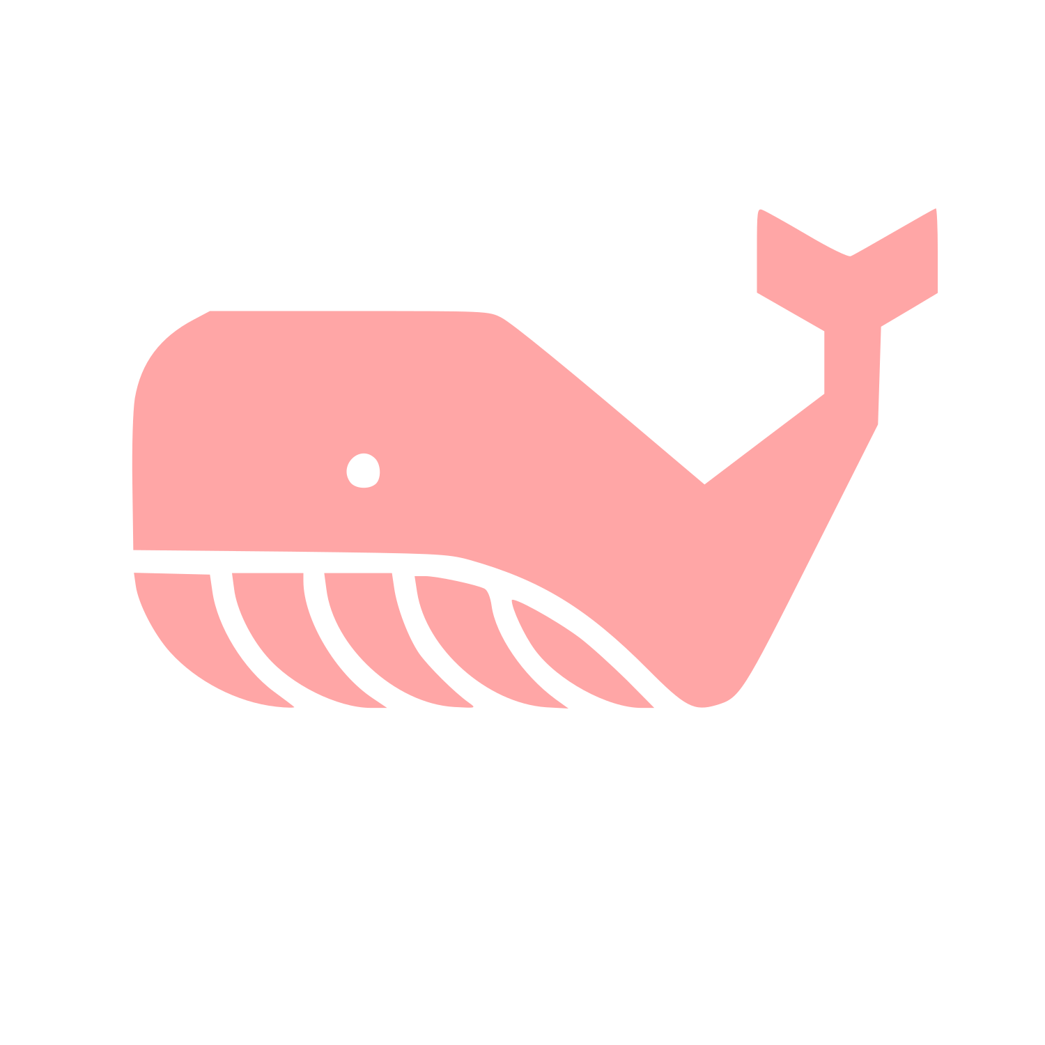 Swiss Style Whale Logo #ffa6a6
