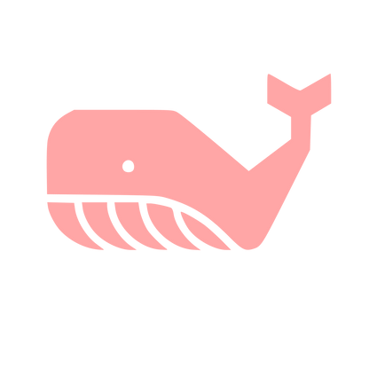 Swiss Style Whale Logo #ffa6a6