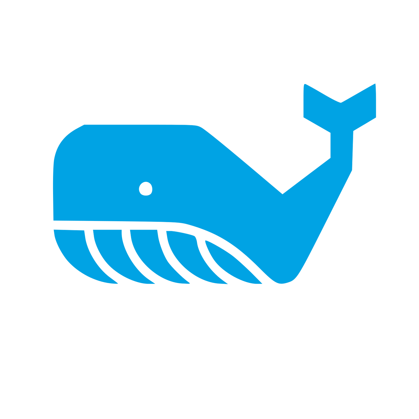 Swiss Style Whale Logo #00a3e4