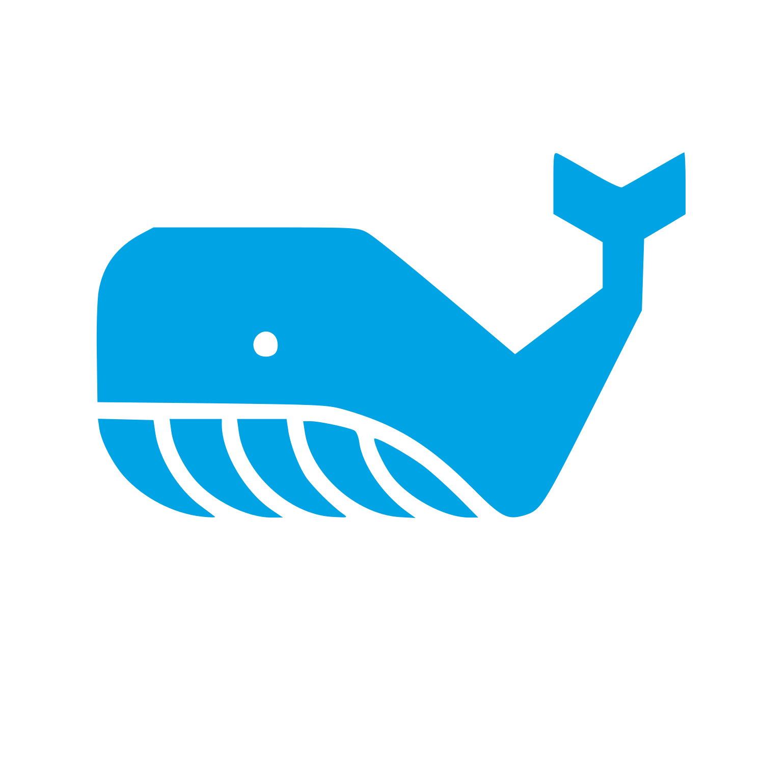 Swiss Style Whale Logo #00a3e4