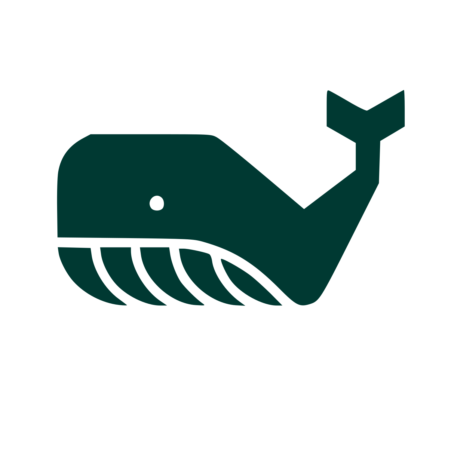 Swiss Style Whale Logo #003932