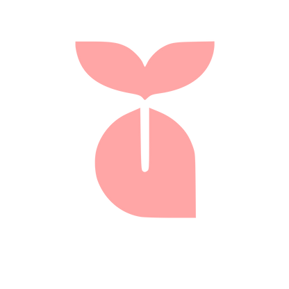 Whale Sprout Nature Logo #ffa6a6