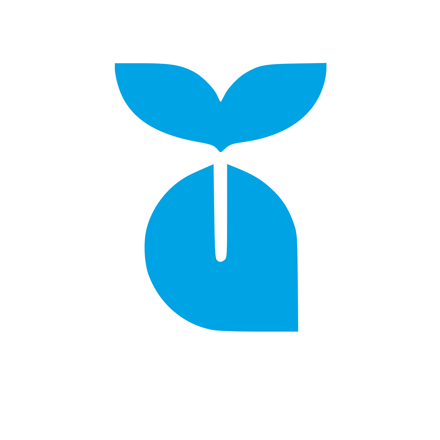 Whale Sprout Nature Logo #00a3e4