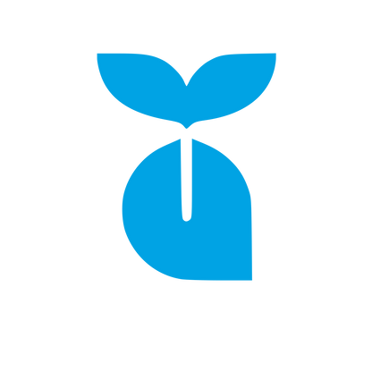 Whale Sprout Nature Logo #00a3e4