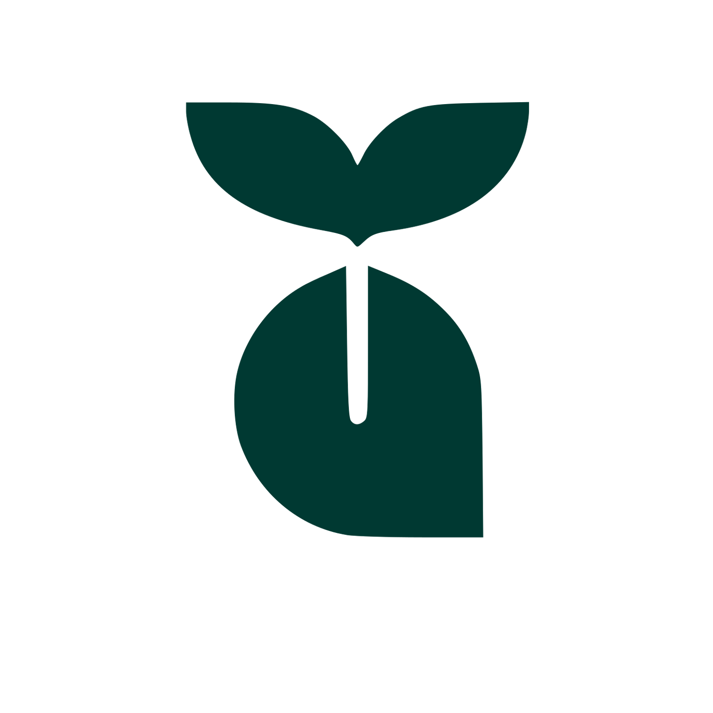 Whale Sprout Nature Logo #003932