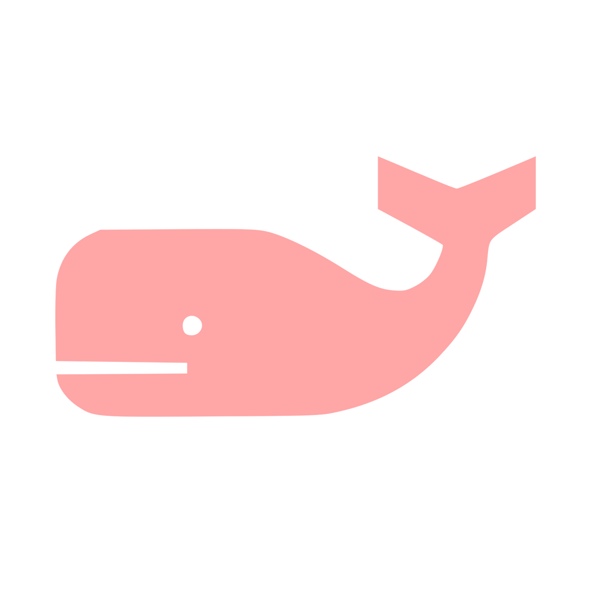 Solid Whale Logo #ffa6a6