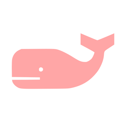 Solid Whale Logo #ffa6a6