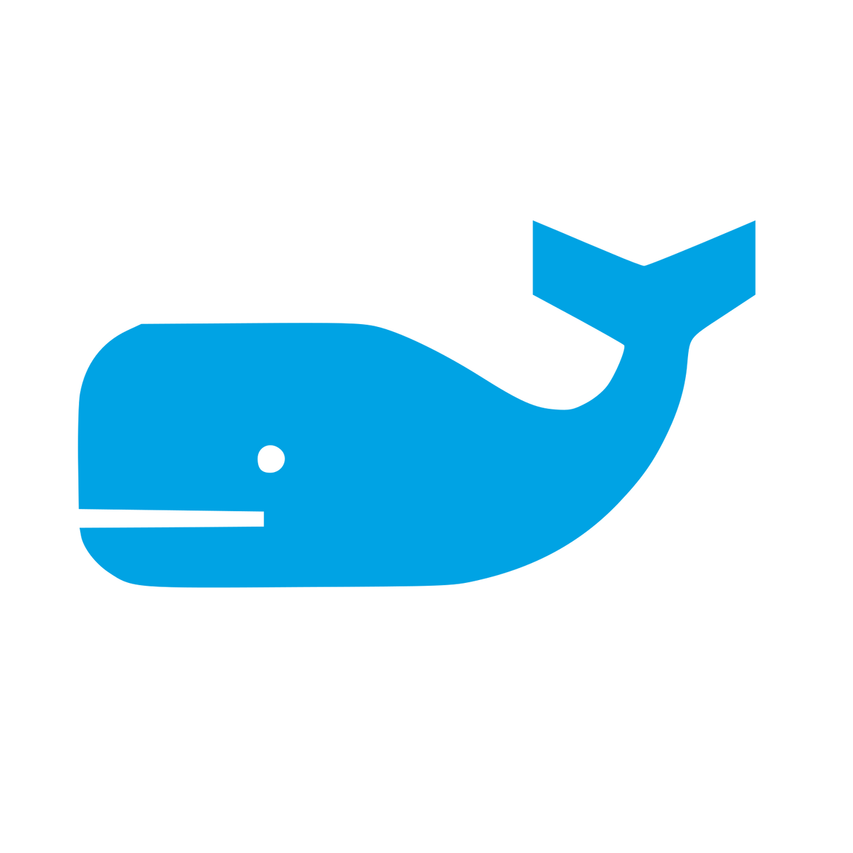 Solid Whale Logo #00a3e4