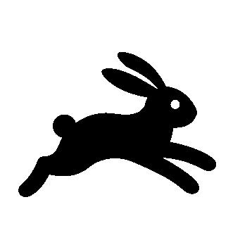 Running Rabbit Pictogram Logo