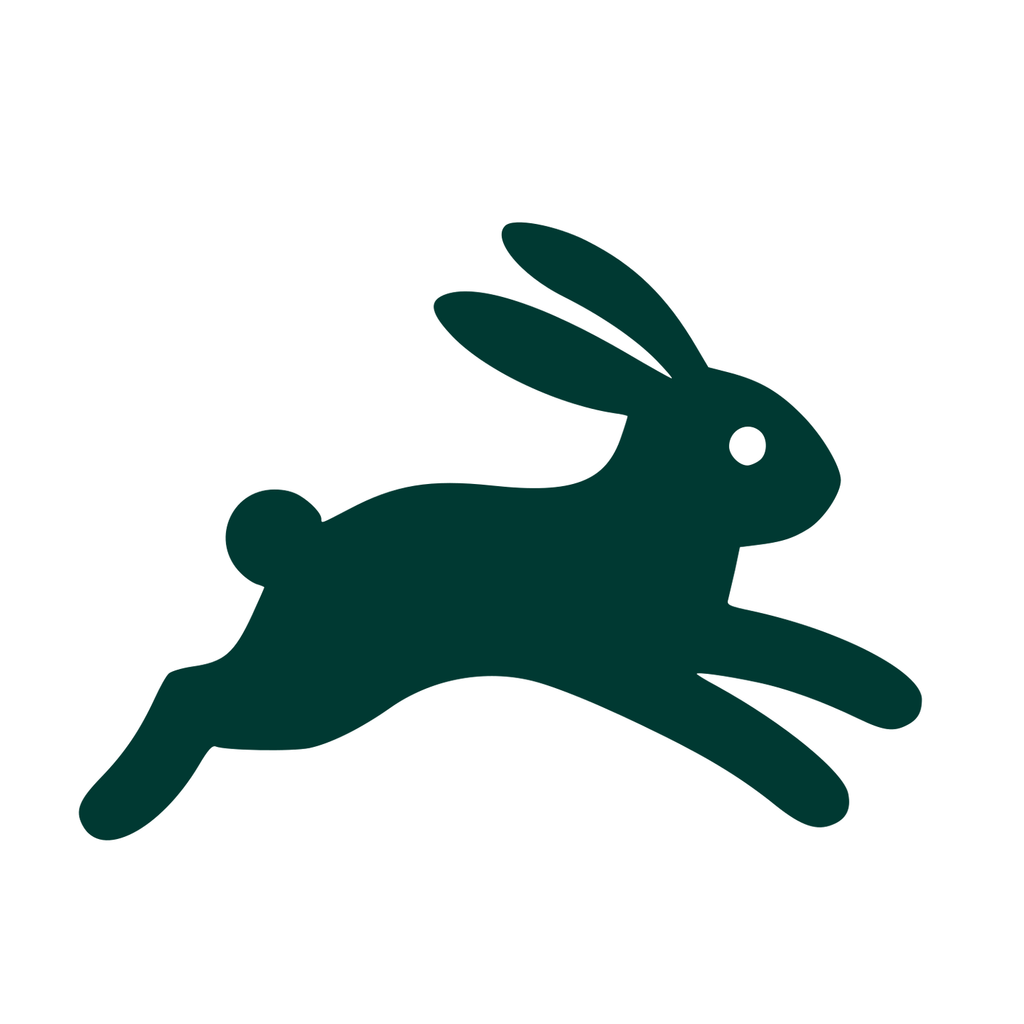 Running Rabbit Pictogram Logo #003932