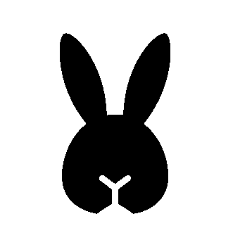 Rabbit Head Pictogram Logo