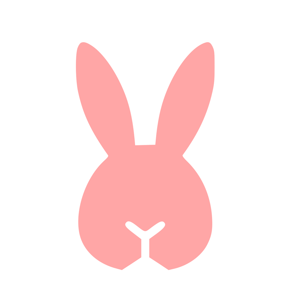 Rabbit Head Pictogram Logo #ffa6a6