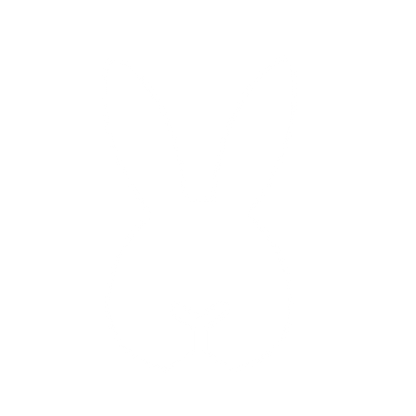Rabbit Head Pictogram Logo #ffffff