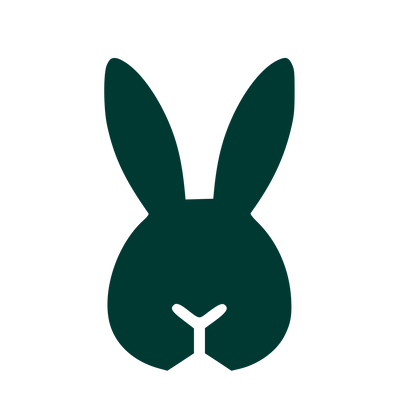 Rabbit Head Pictogram Logo #003932