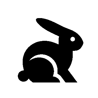 Sitting Rabbit Pictogram Logo