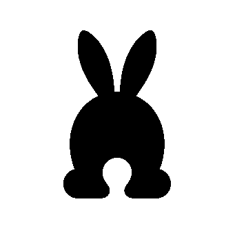 Rabbit Back View Logo