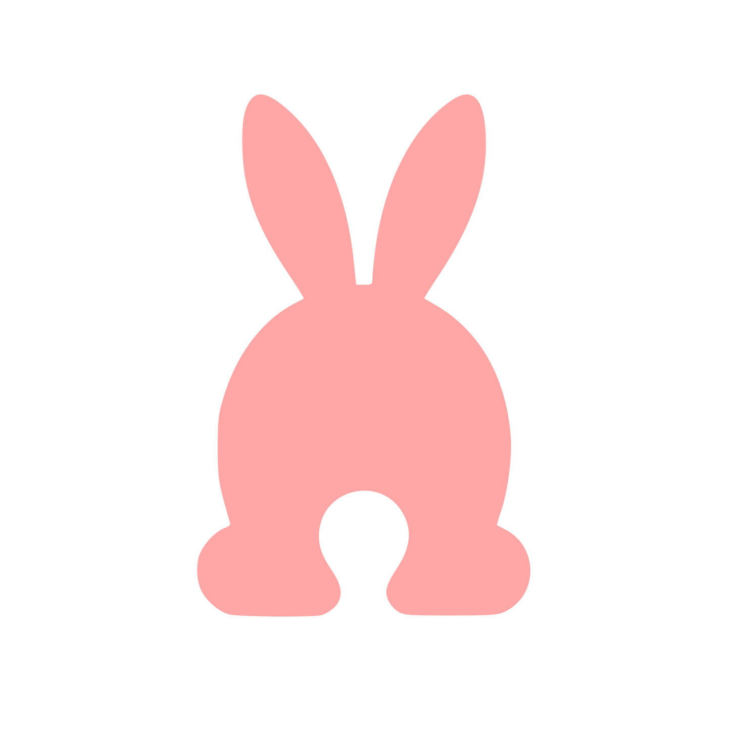 Rabbit Back View Logo #ffa6a6