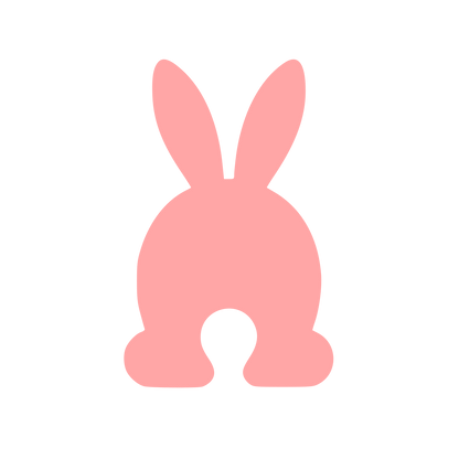 Rabbit Back View Logo #ffa6a6