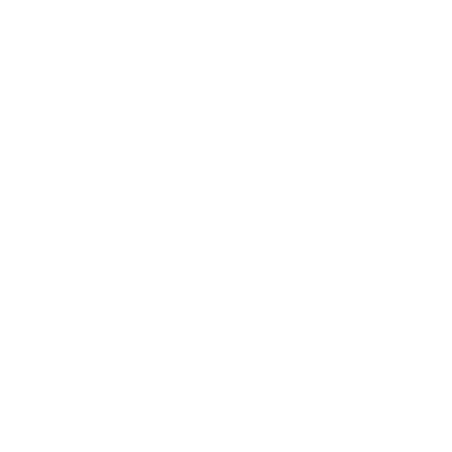 Rabbit Back View Logo #ffffff