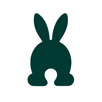 Rabbit Back View Logo #003932