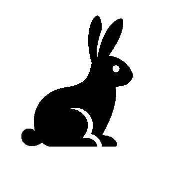 Sitting Rabbit Pictogram Logo