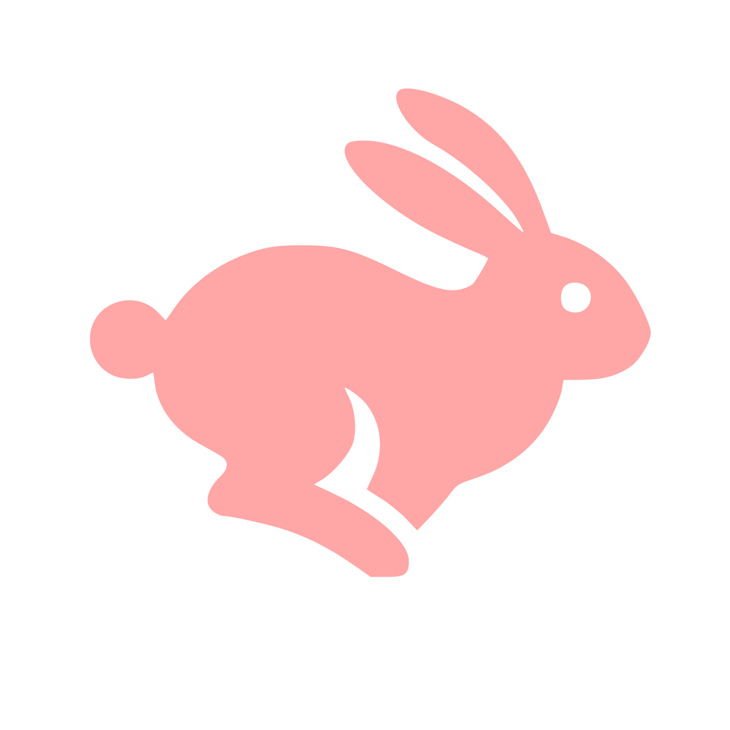 Running Rabbit Logo #ffa6a6