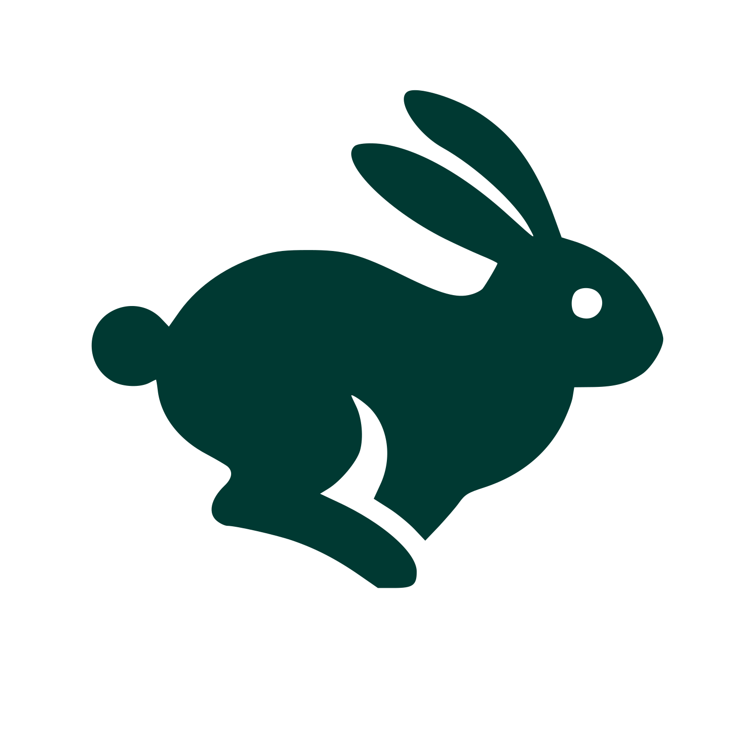 Running Rabbit Logo #003932