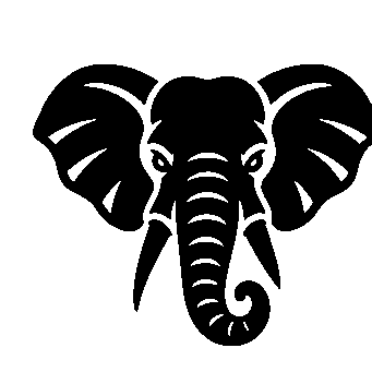 Tattoo Flash Elephant Logo