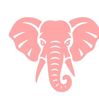 Tattoo Flash Elephant Logo #ffa6a6